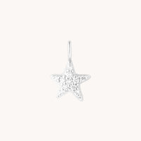 Pavé Star Charm 9k White Gold-Astrid & Miyu