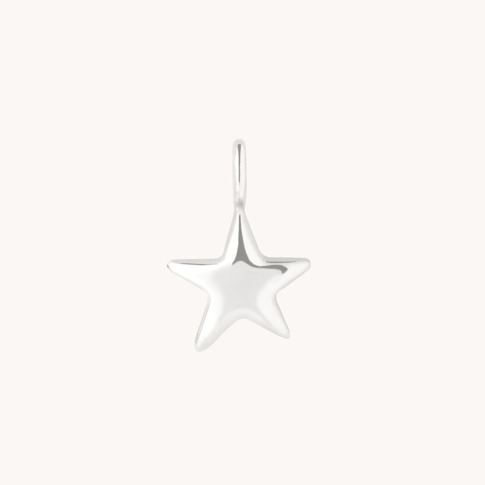 Star Charm 9k White Gold-Astrid & Miyu
