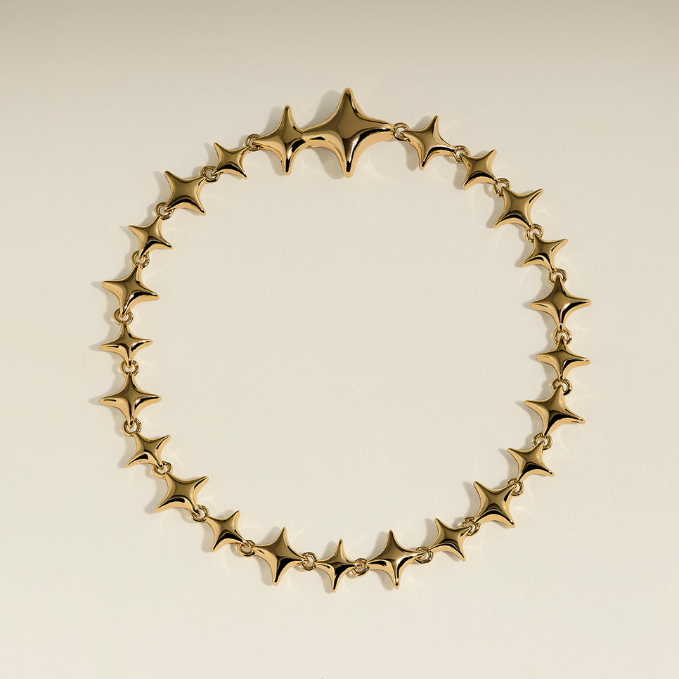 Cosmic Star Chain Bracelet in Gold
