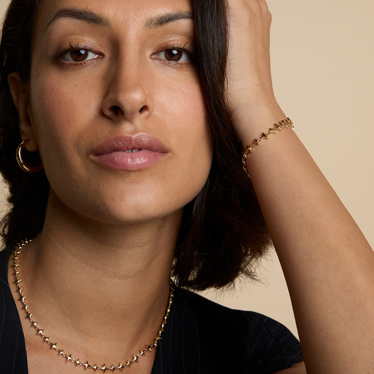 Cosmic Star Chain Bracelet in Gold-Astrid & Miyu