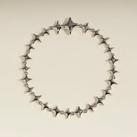 Cosmic Star Chain Bracelet in Silver