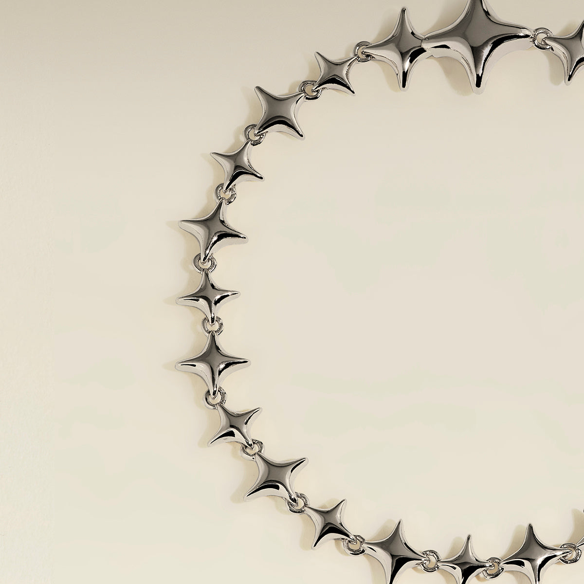 Cosmic Star Chain Bracelet in Silver