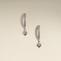 Twilight Star Pavé Hoops in Silver-Astrid & Miyu
