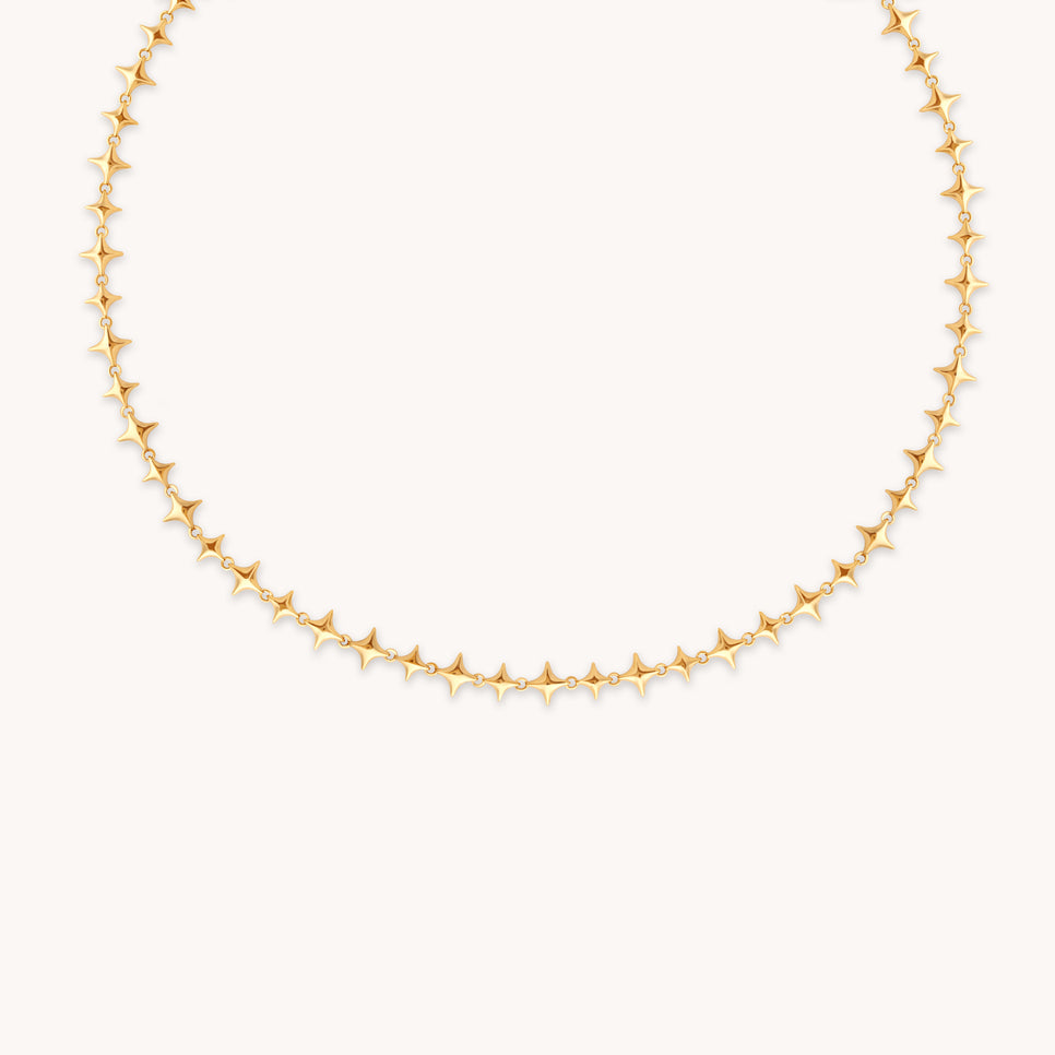 Cosmic Star Chain Necklace in Gold-Astrid & Miyu