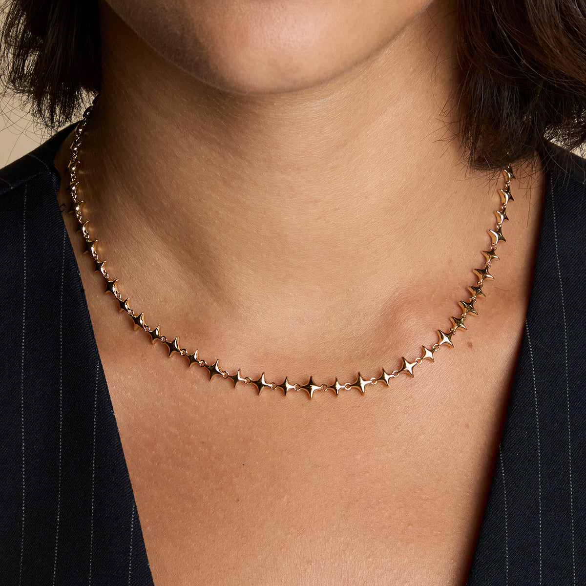 Cosmic Star Chain Necklace in Gold-Astrid & Miyu