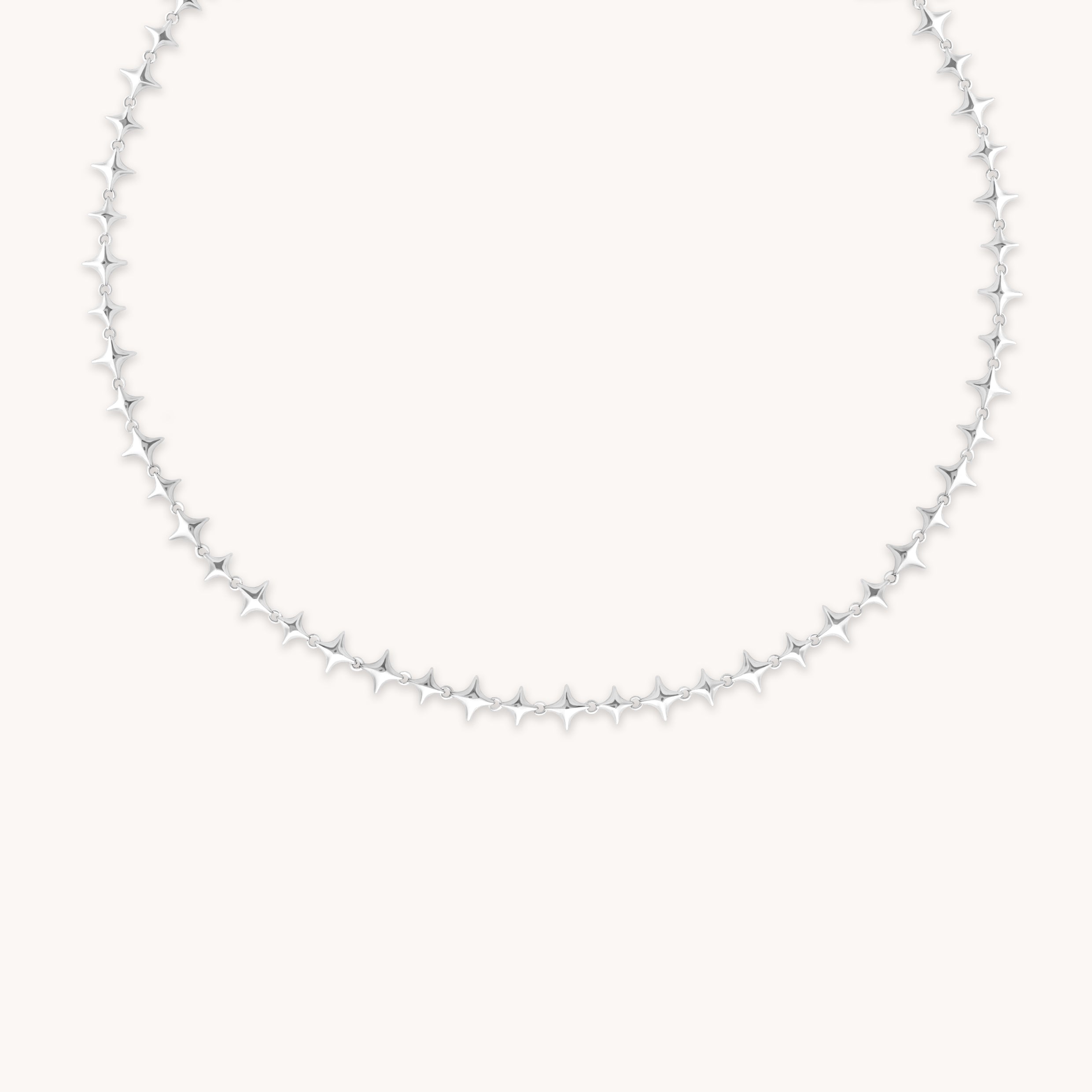 Cosmic Star Chain Necklace in Silver-Astrid & Miyu