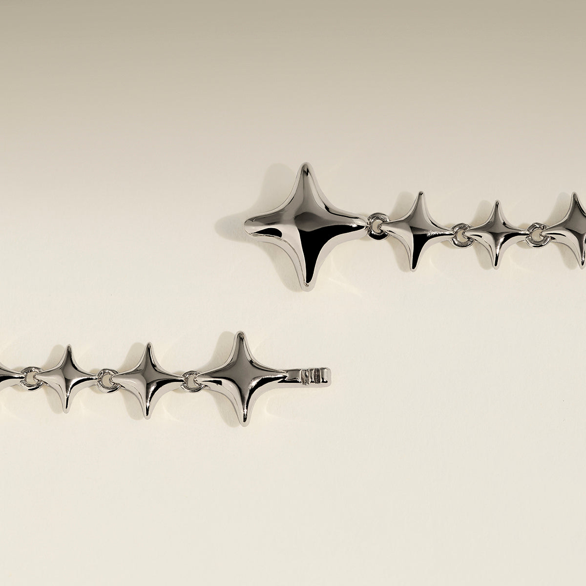 Cosmic Star Chain Necklace in Silver-Astrid & Miyu