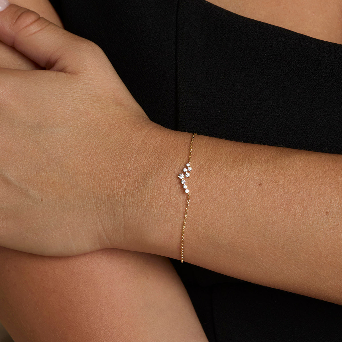 Crystal Scatter Bracelet in Gold-Astrid & Miyu