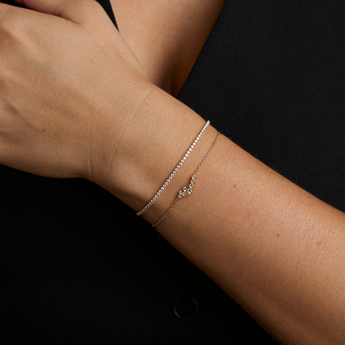 Crystal Scatter Bracelet in Gold-Astrid & Miyu