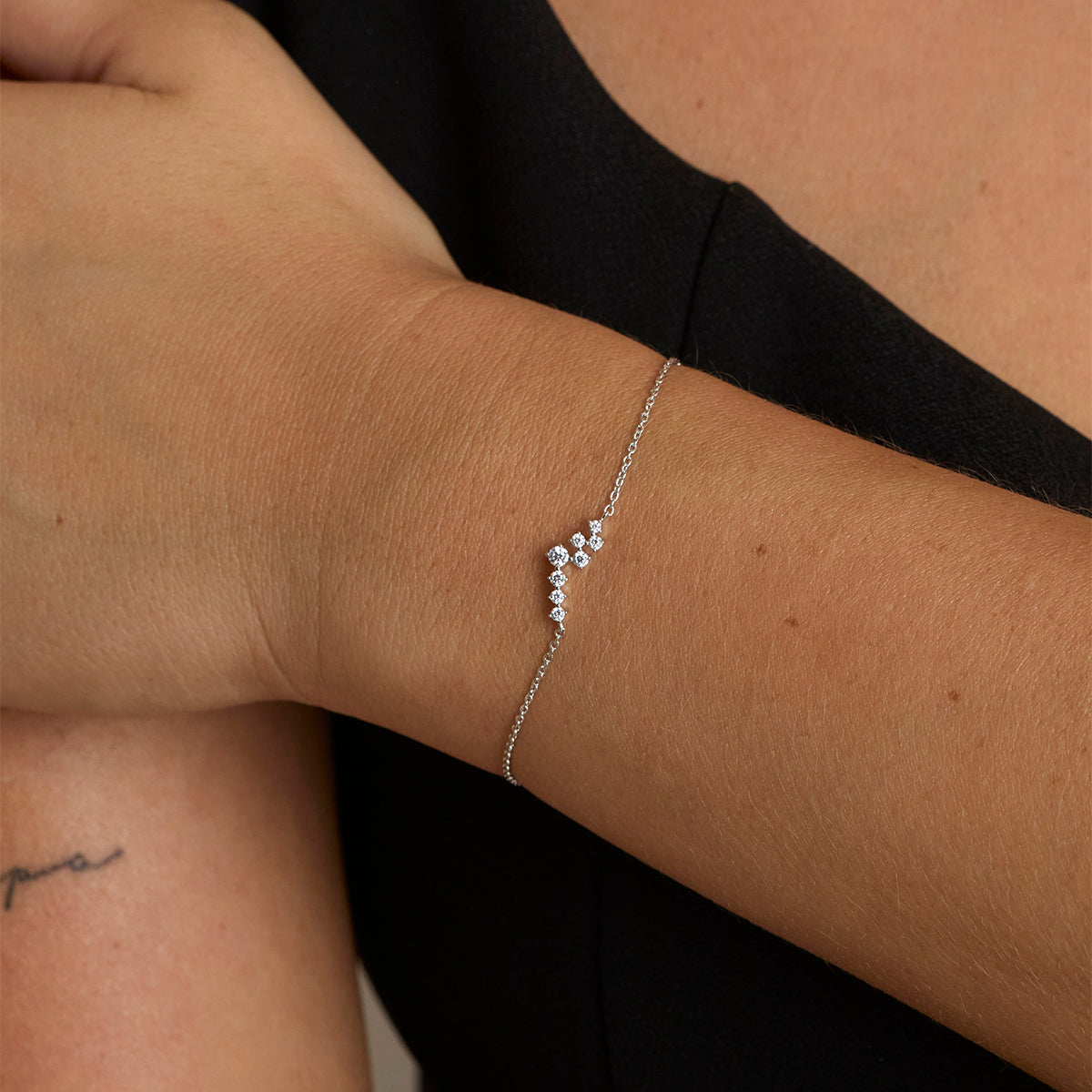 Crystal Scatter Bracelet in Silver-Astrid & Miyu