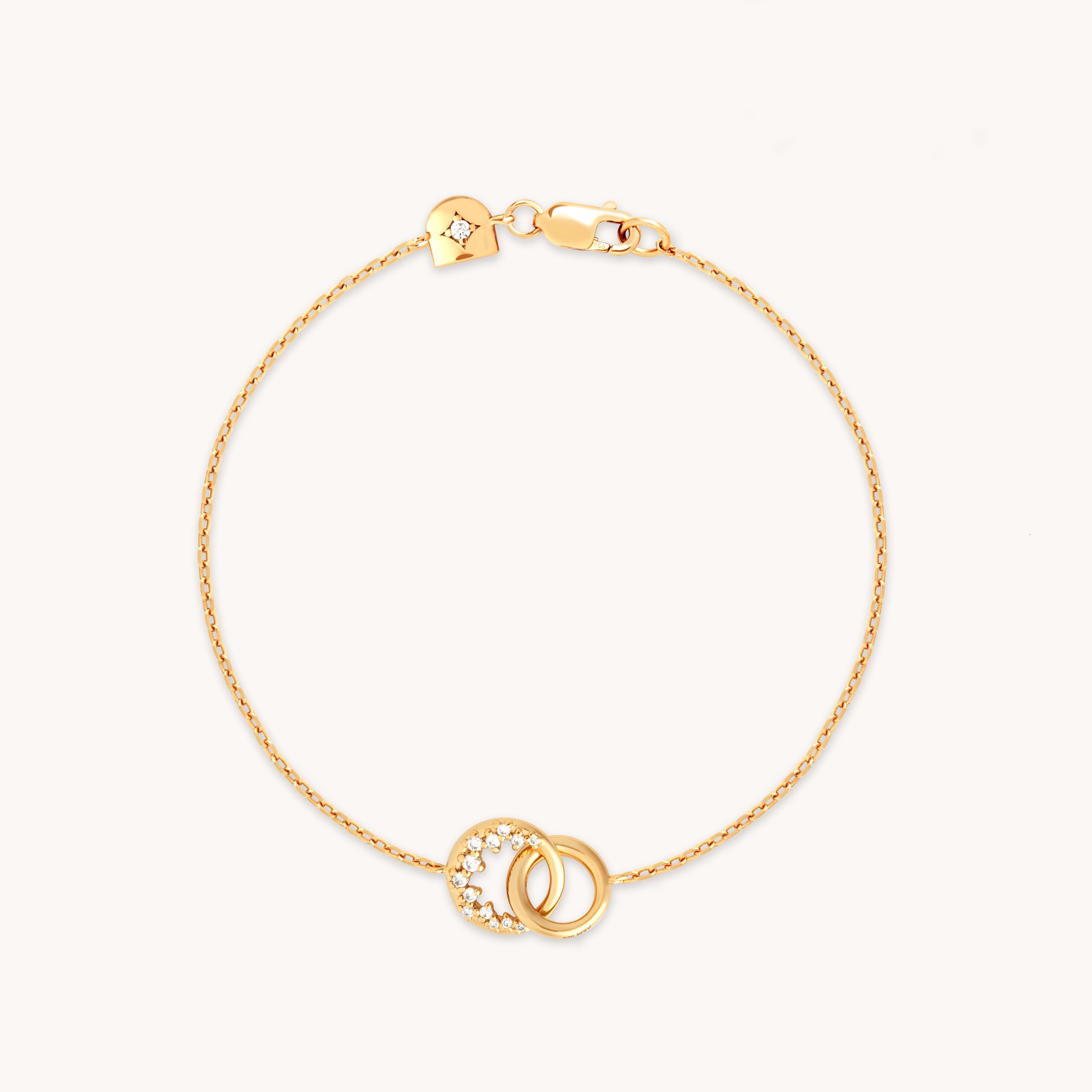 Orbit Crystal Pendant Bracelet in Gold-Astrid & Miyu
