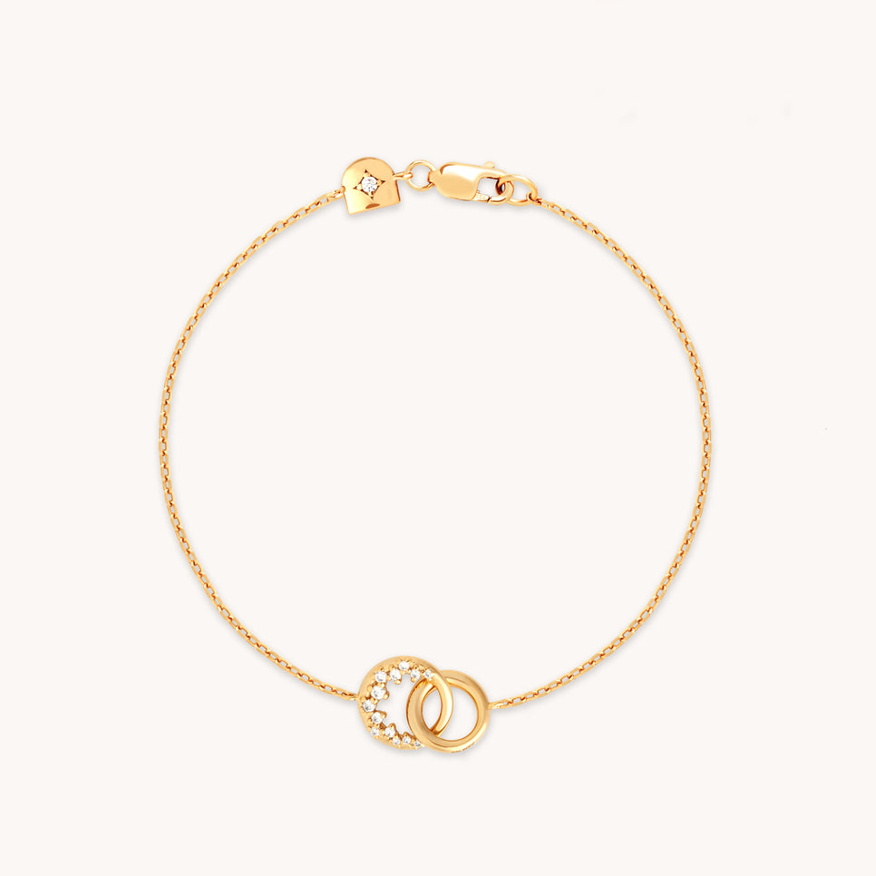 Orbit Crystal Pendant Bracelet in Gold-Astrid & Miyu