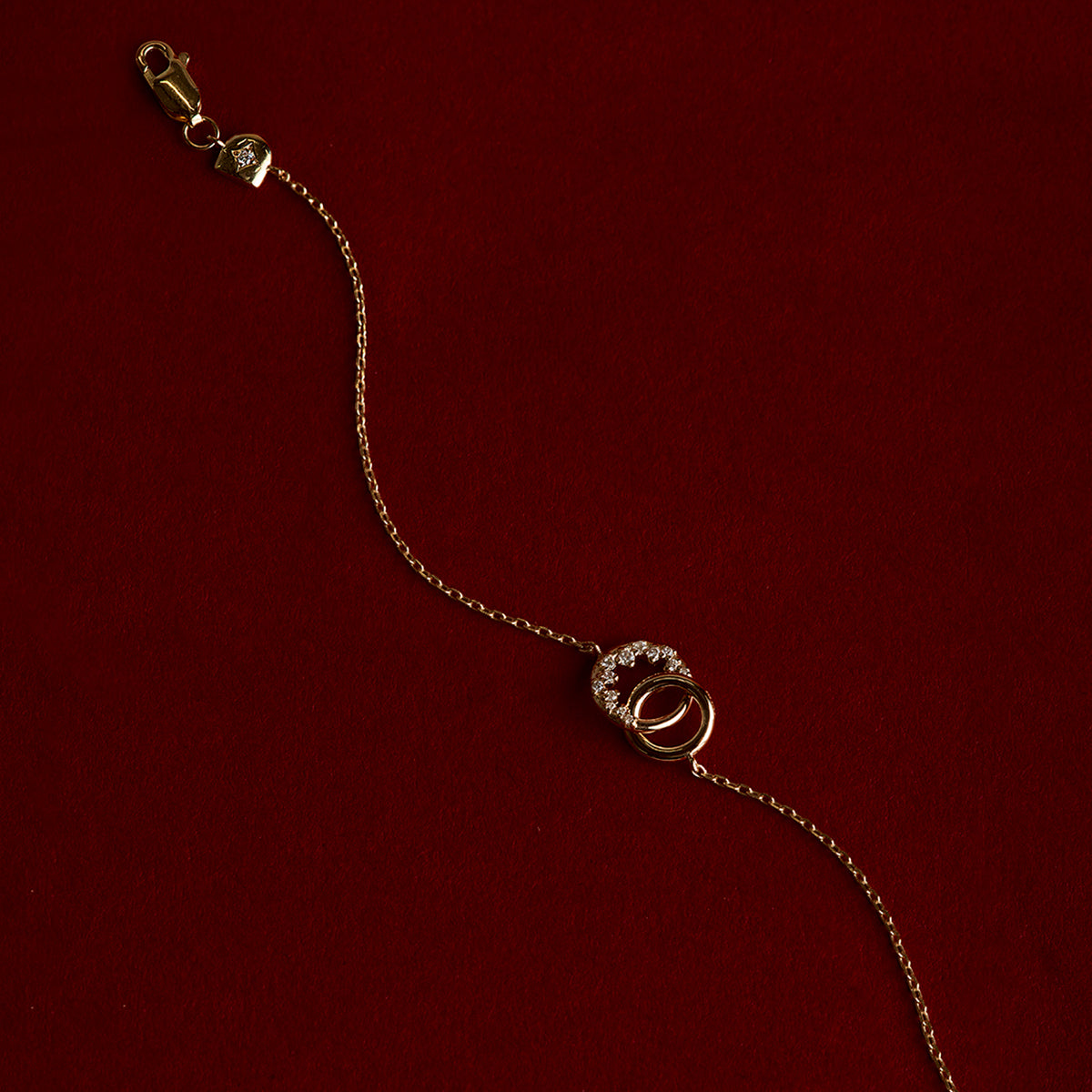 Orbit Crystal Pendant Bracelet in Gold-Astrid & Miyu