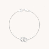 Orbit Crystal Pendant Bracelet in Silver-Astrid & Miyu
