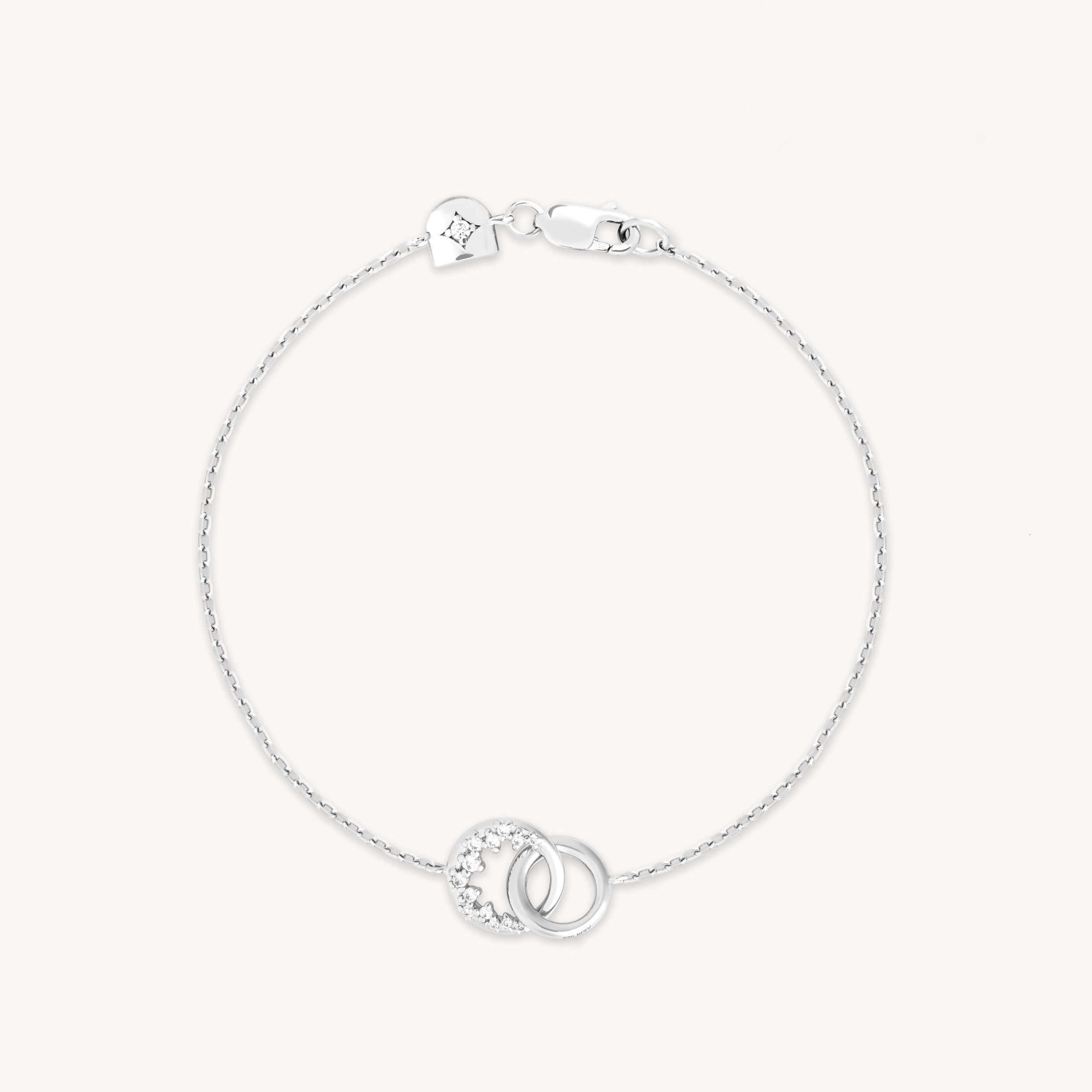 Orbit Crystal Pendant Bracelet in Silver-Astrid & Miyu