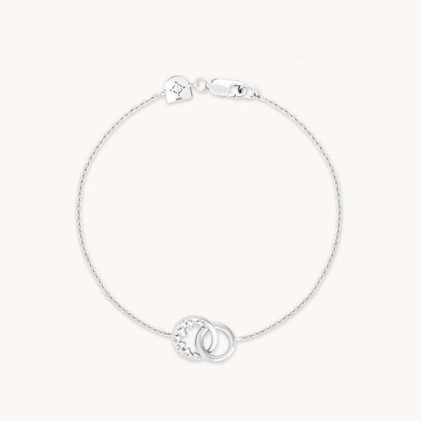 Orbit Crystal Pendant Bracelet in Silver-Astrid & Miyu