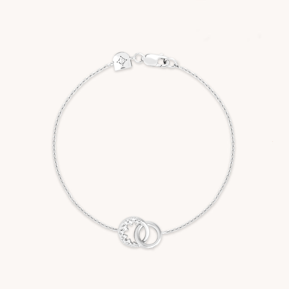 Orbit Crystal Pendant Bracelet in Silver-Astrid & Miyu