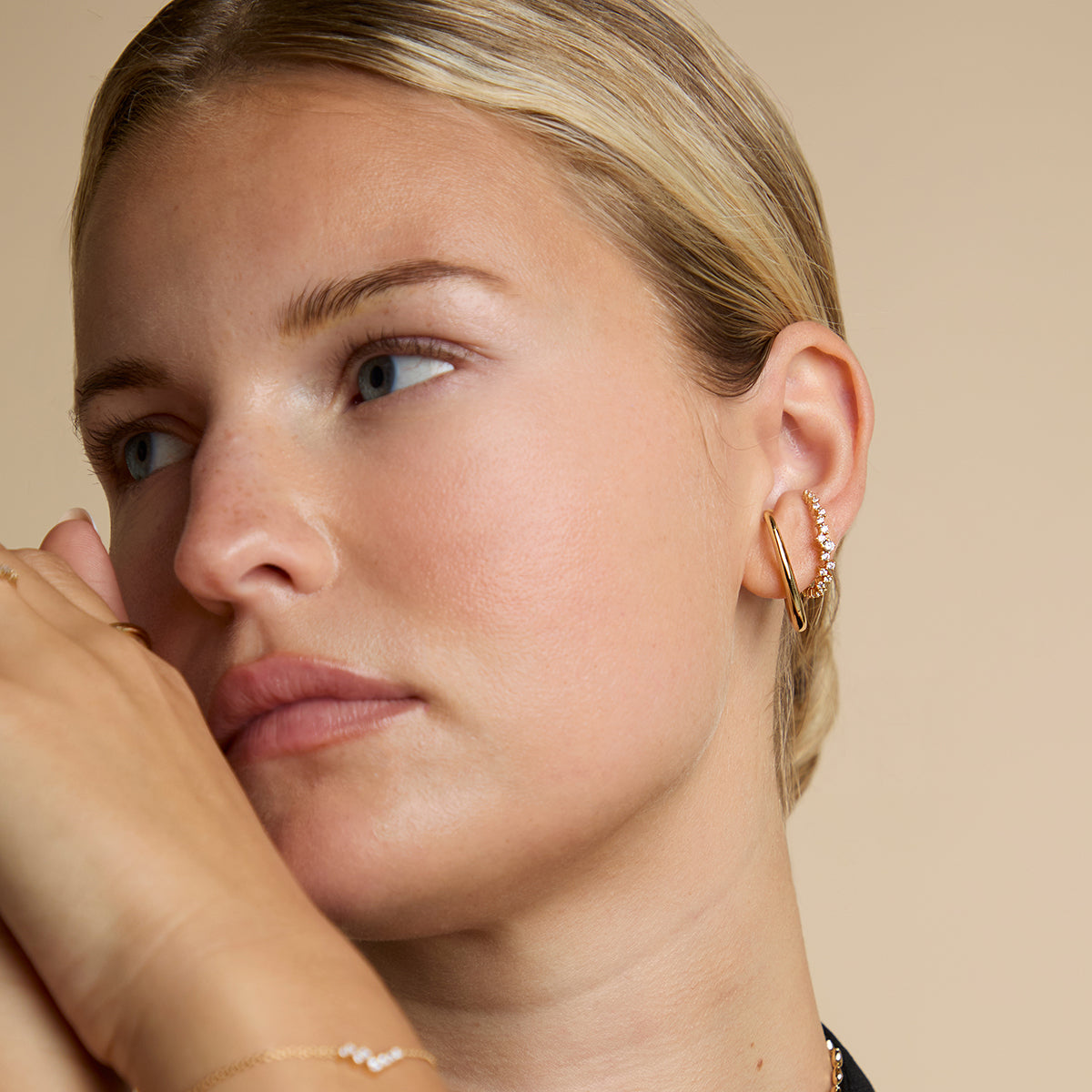 Orbit Crystal Studs in Gold-Astrid & Miyu