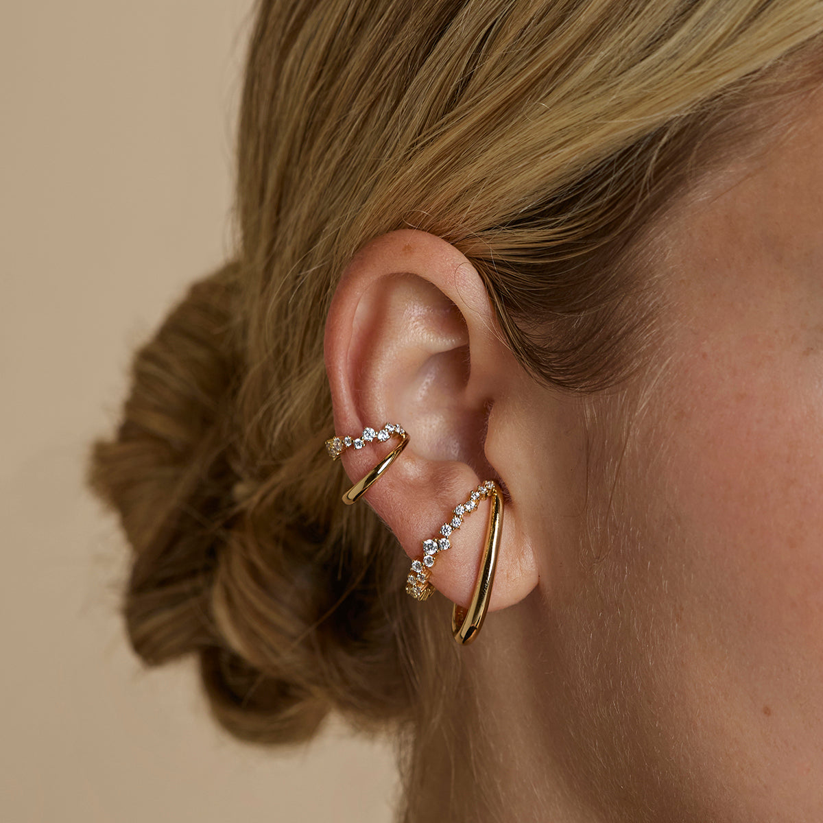 Orbit Dome Studs in Gold-Astrid & Miyu