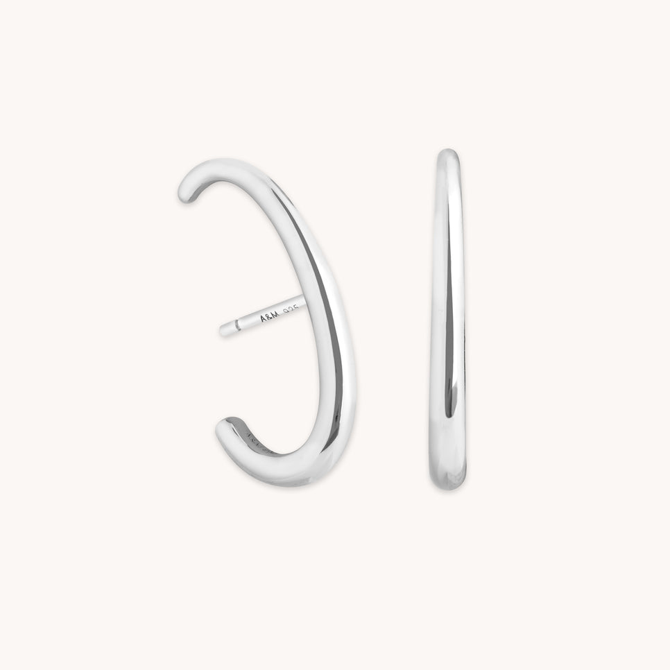 Orbit Dome Stud in Silver-Astrid & Miyu