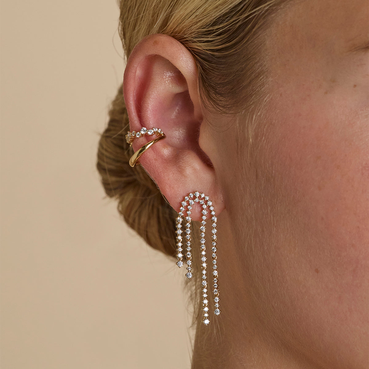 Illusion Spiral Ear Cuff in Gold-Astrid & Miyu