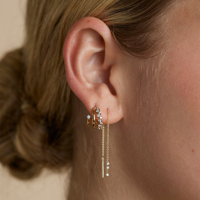 Crystal Thread Through Earrings in Gold-Astrid & Miyu