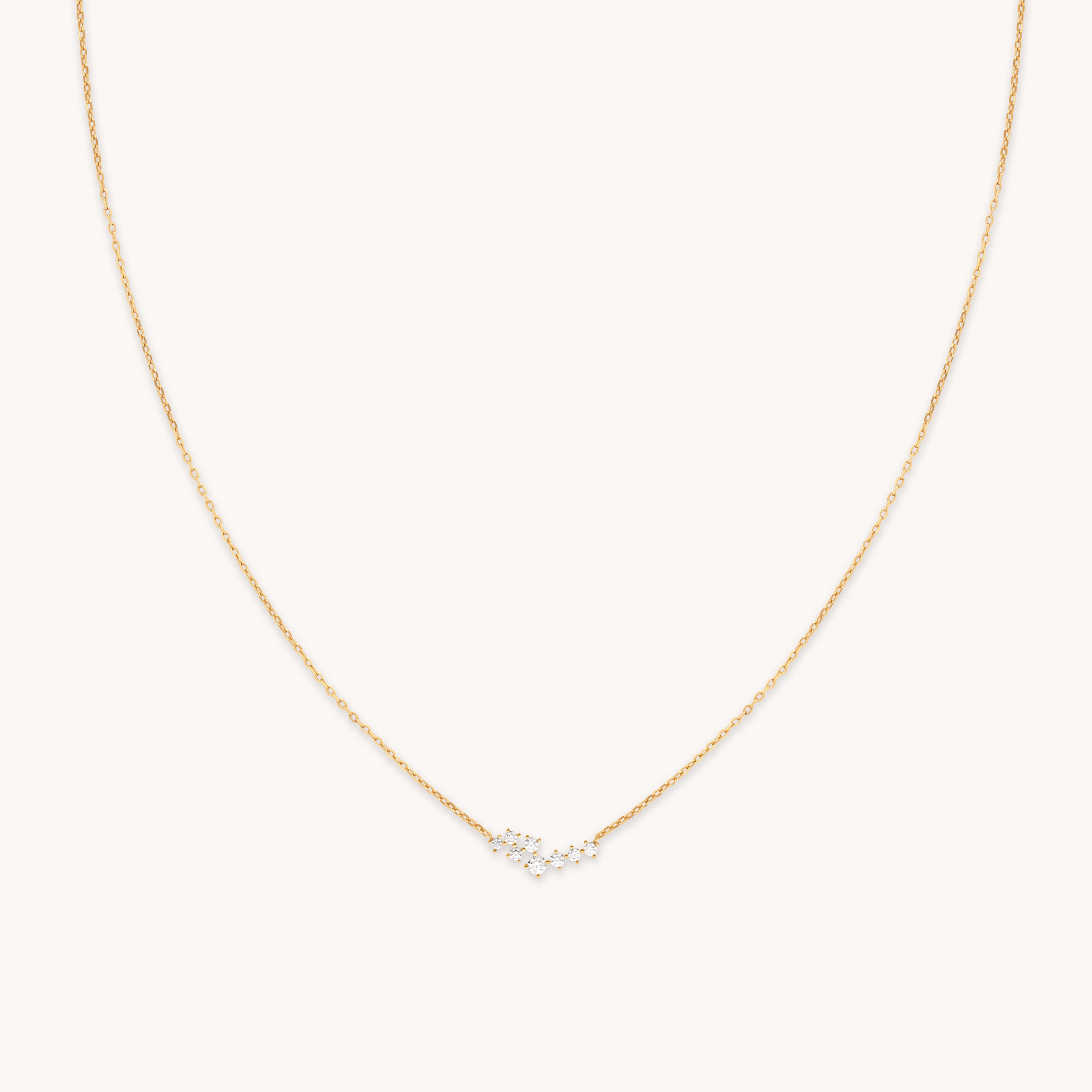 Crystal Scatter Necklace in Gold-Astrid & Miyu