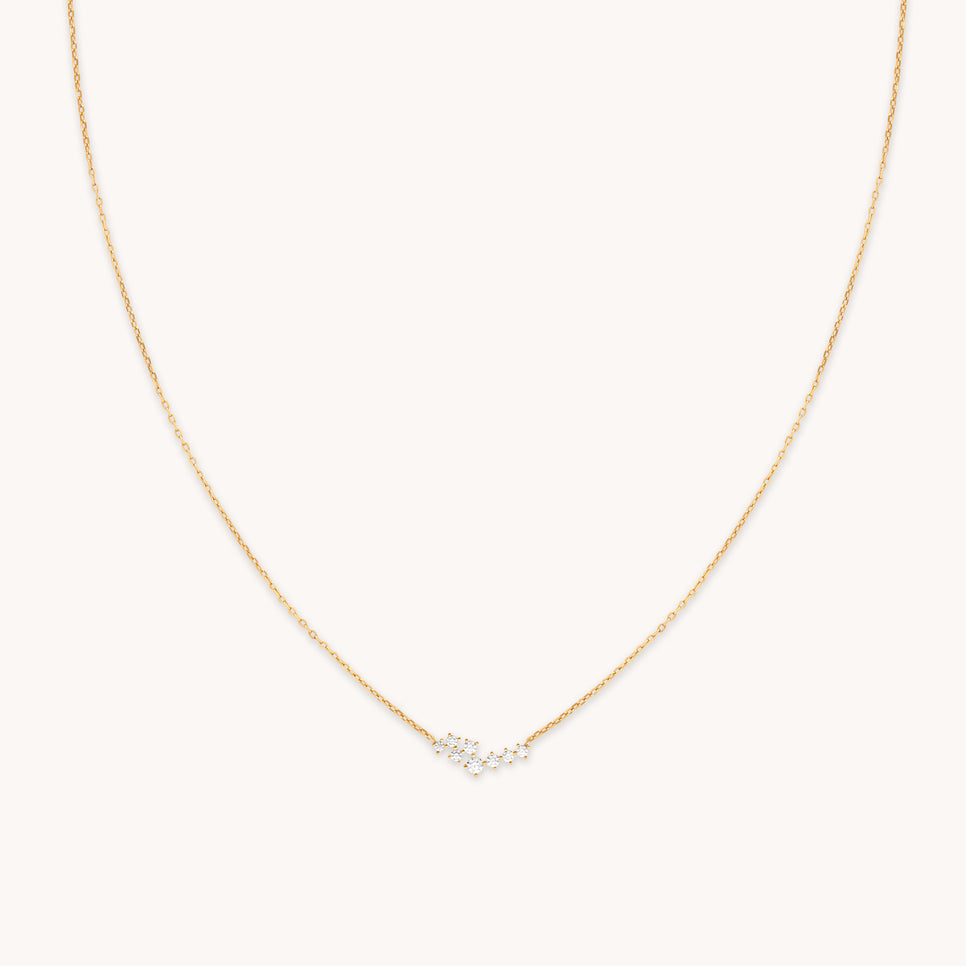 Crystal Scatter Necklace in Gold-Astrid & Miyu