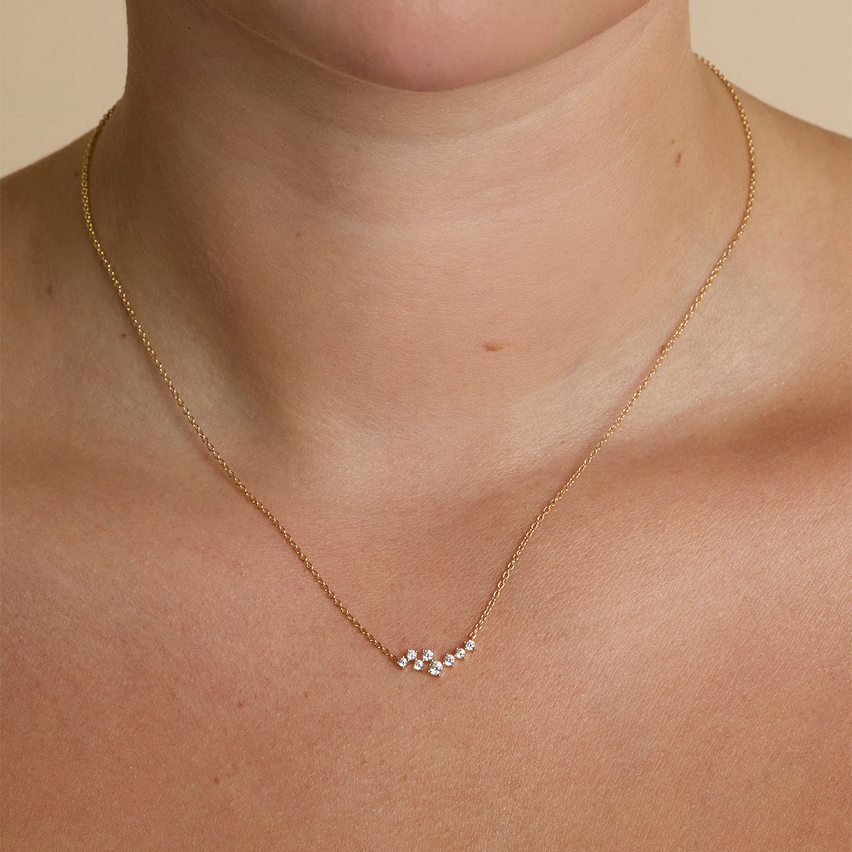 Crystal Scatter Necklace in Gold-Astrid & Miyu