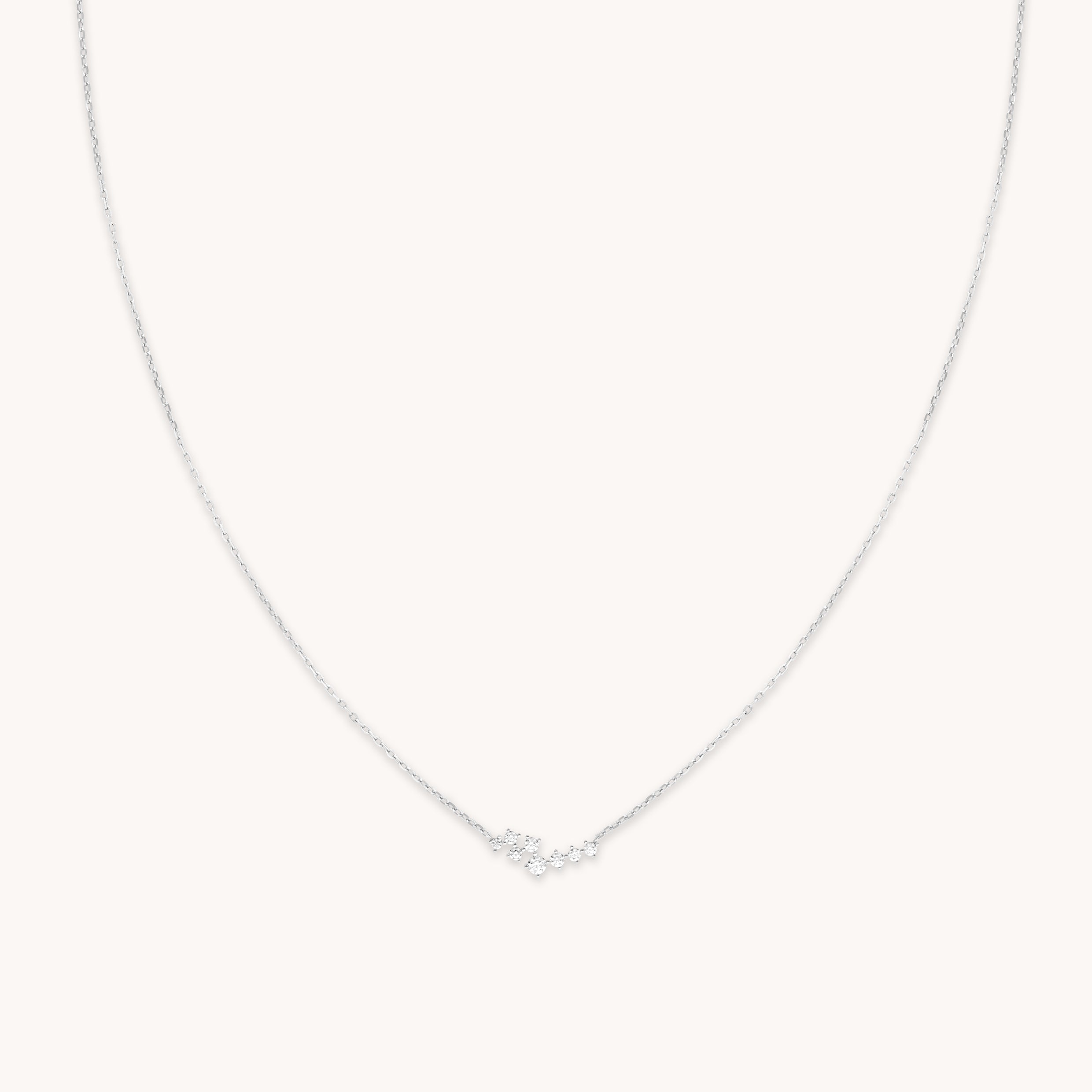Crystal Scatter Necklace in Silver-Astrid & Miyu