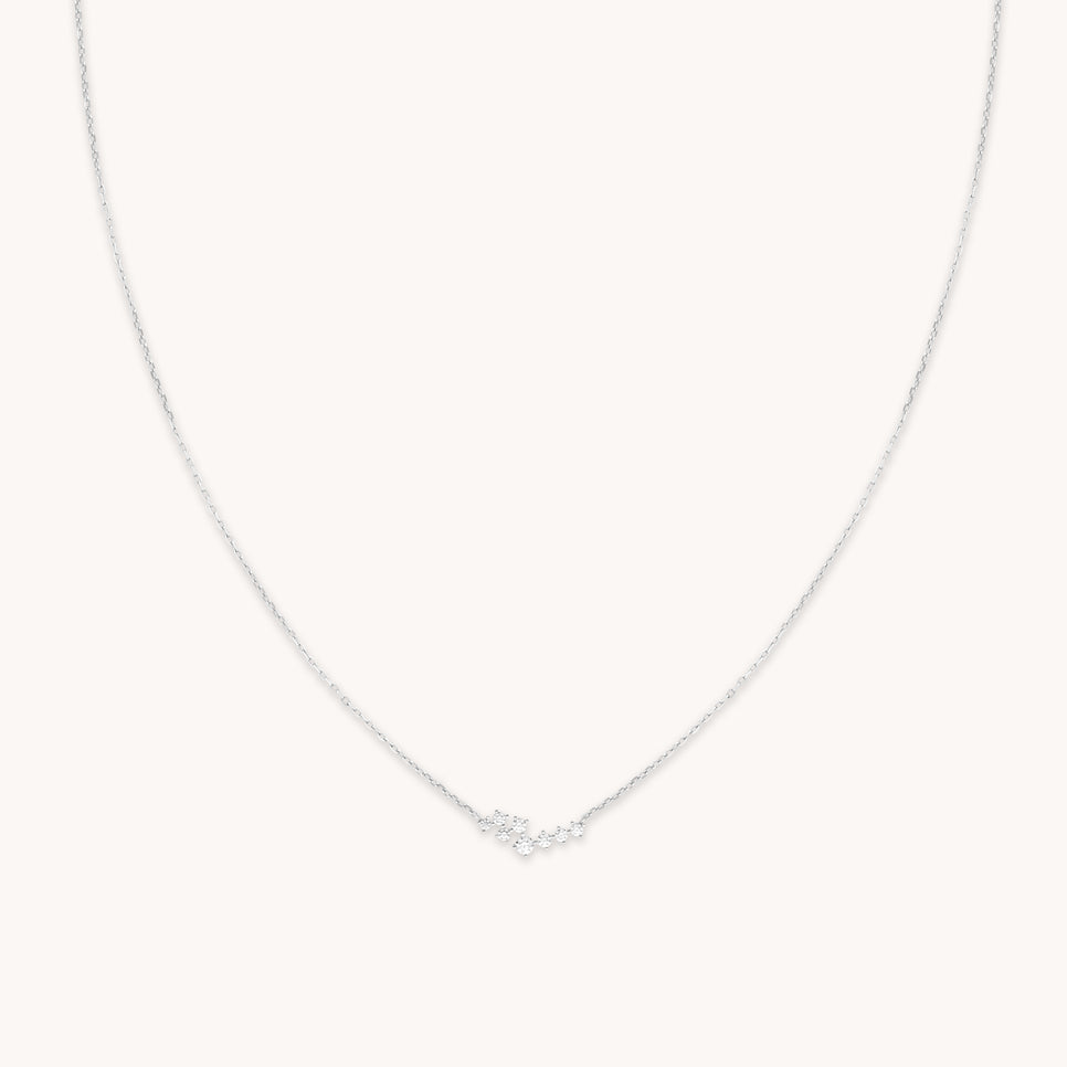 Crystal Scatter Necklace in Silver-Astrid & Miyu