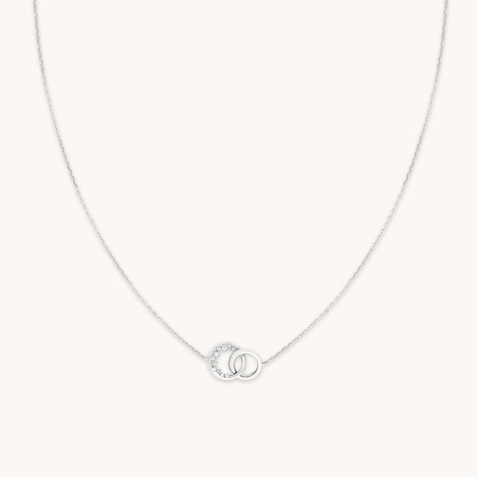 Orbit Crystal Pendant Necklace in Silver-Astrid & Miyu