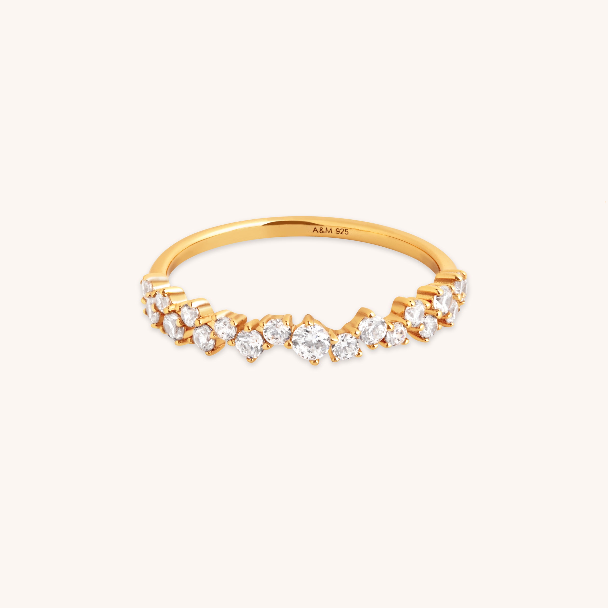 Crystal Scatter Gold Band Ring | Astrid & Miyu
