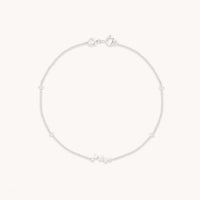 Diamond Cluster Bracelet in Solid White Gold-Astrid & Miyu