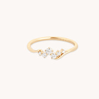 Diamond Cluster Ring in Solid Gold-Astrid & Miyu