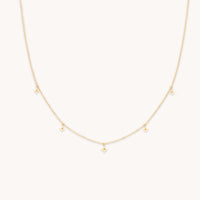 Cosmic Star Charm Necklace in Solid Gold-Astrid & Miyu
