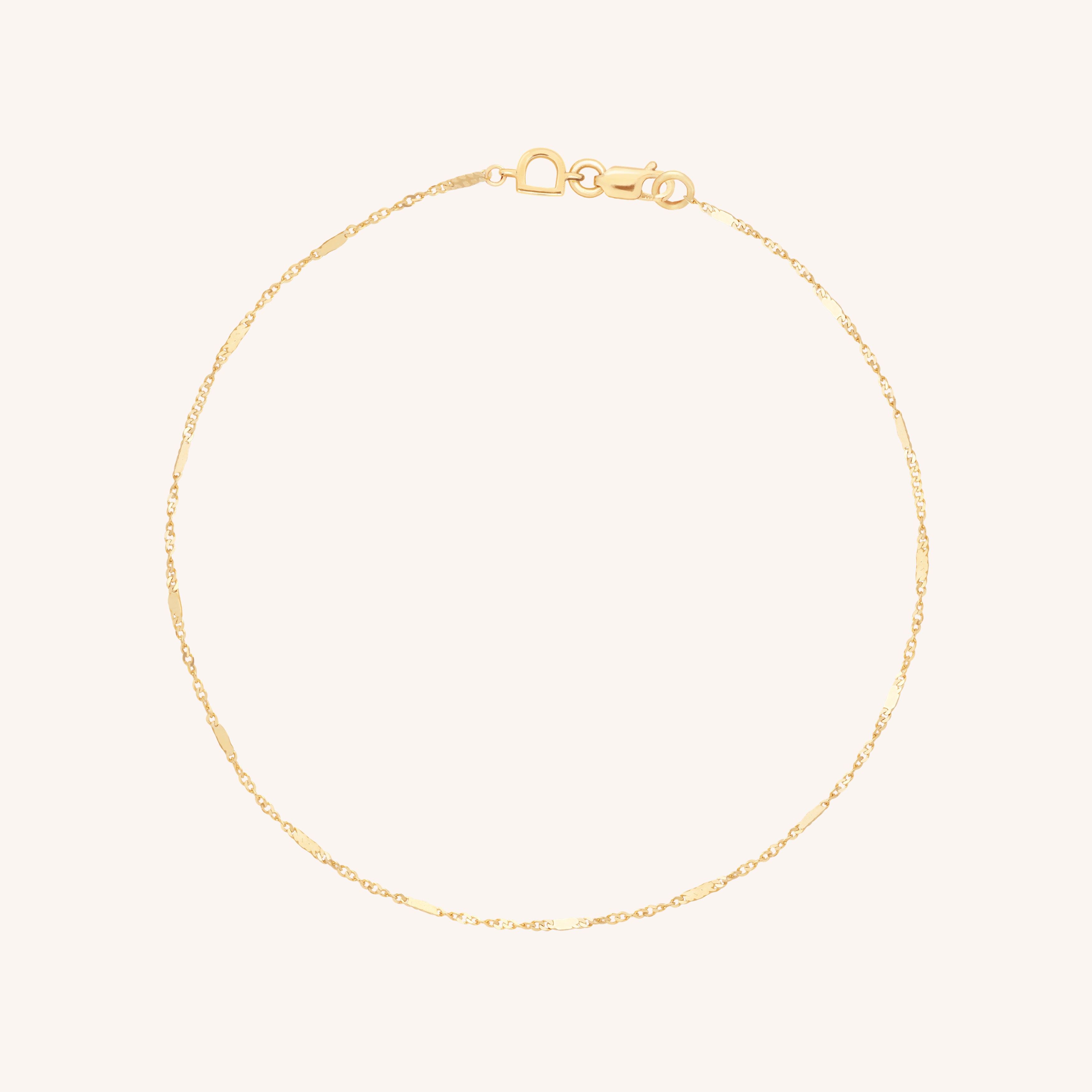 Astrid Story Chain Anklet in Solid Gold-Astrid & Miyu