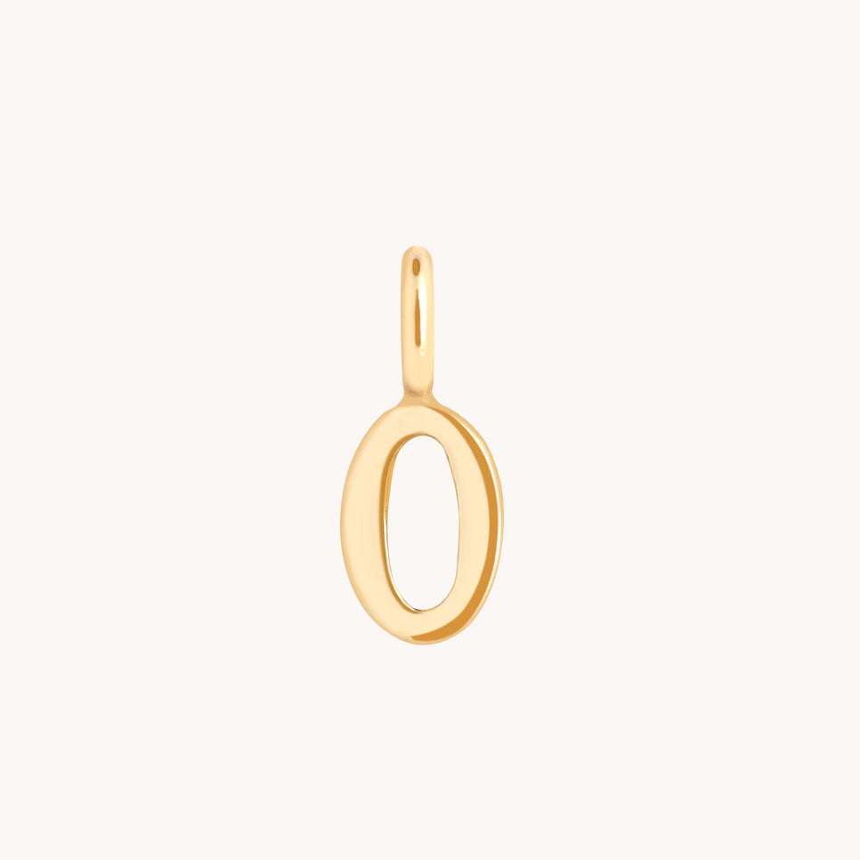 Number Charms - 0 Charm 9k Gold - Welding Charm - Astrid & Miyu