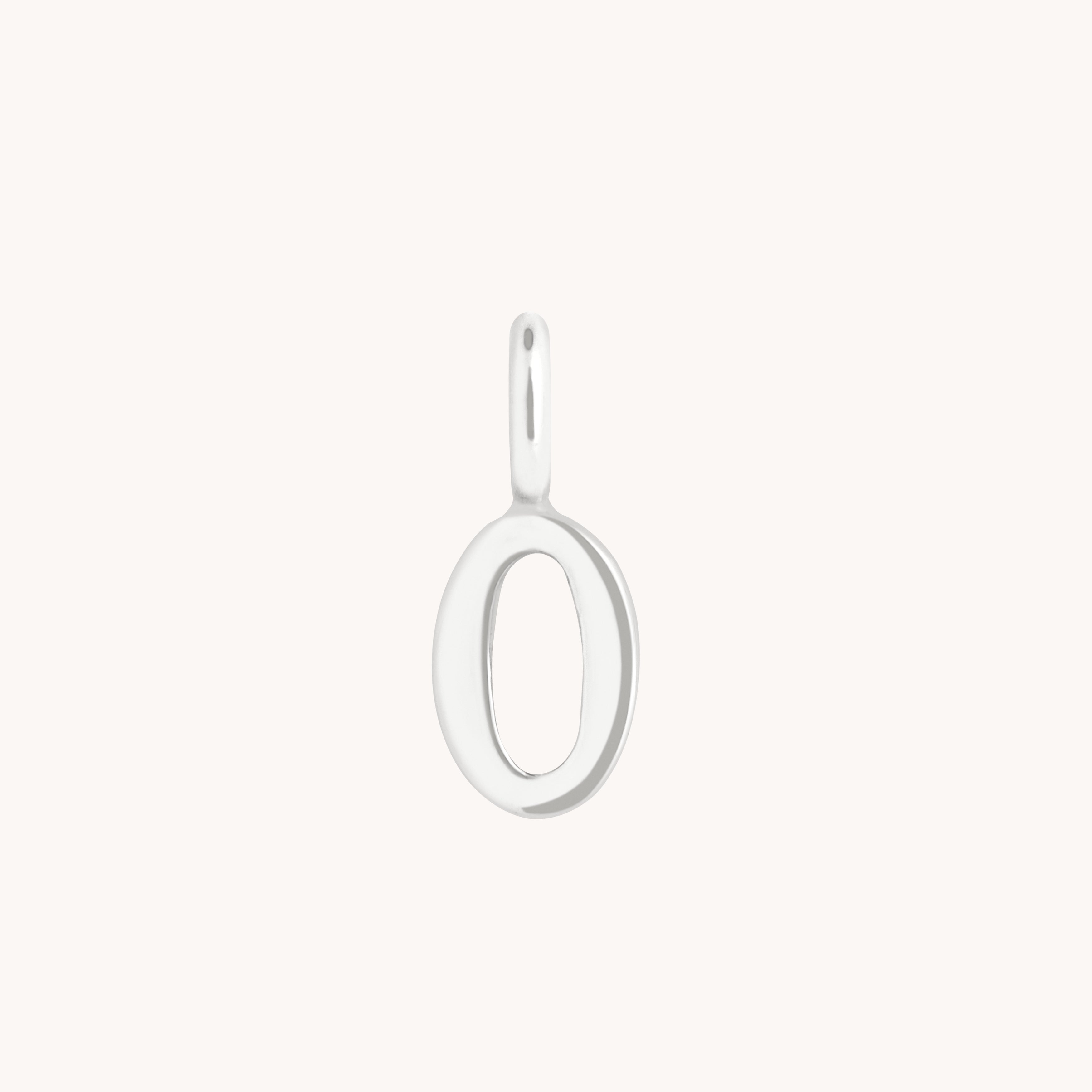 Number Charms - 0 Charm 9k White Gold - Welding Charm - Astrid & Miyu