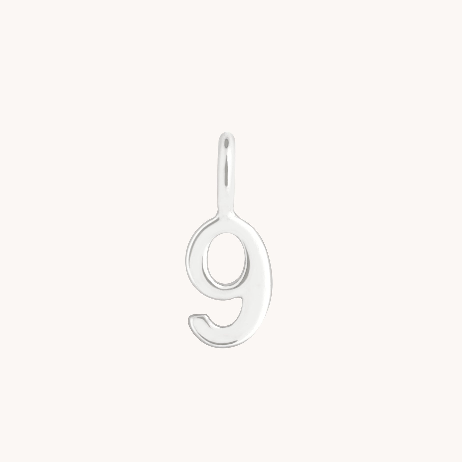 Number Charms - 9 Charm 9k White Gold - Welding Charm - Astrid & Miyu