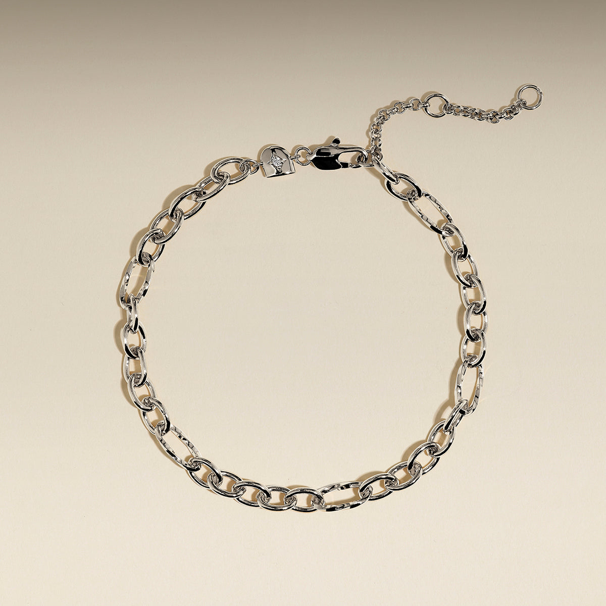 Twist Link Chain Bracelet in Silver-Astrid & Miyu