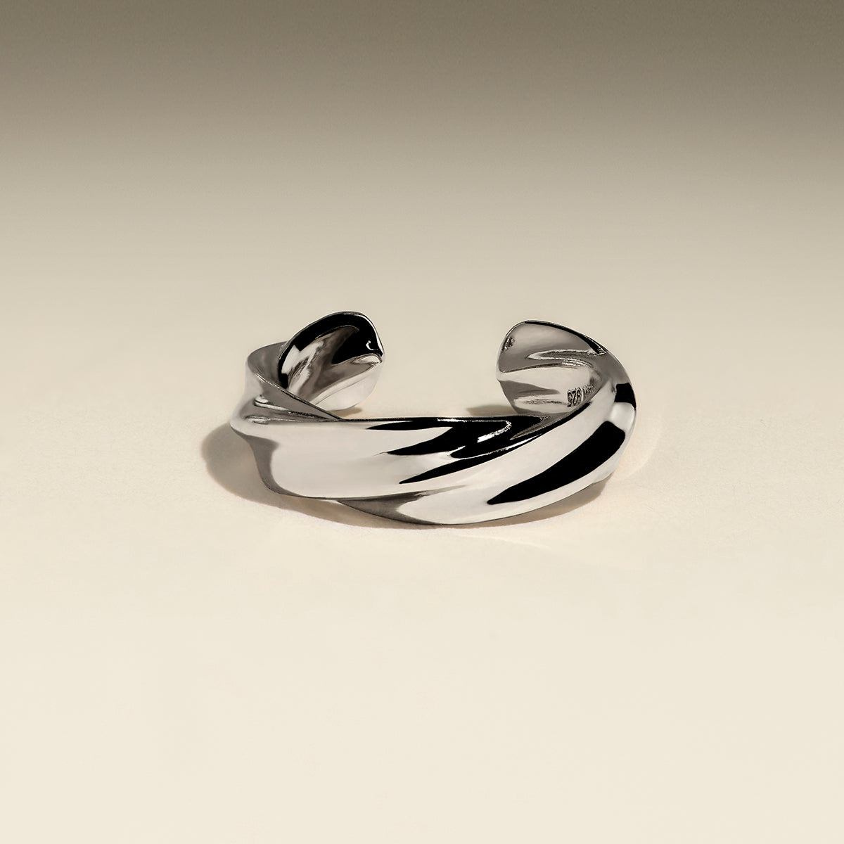 Cosmic Twist Ear Cuff in Silver-Astrid & Miyu