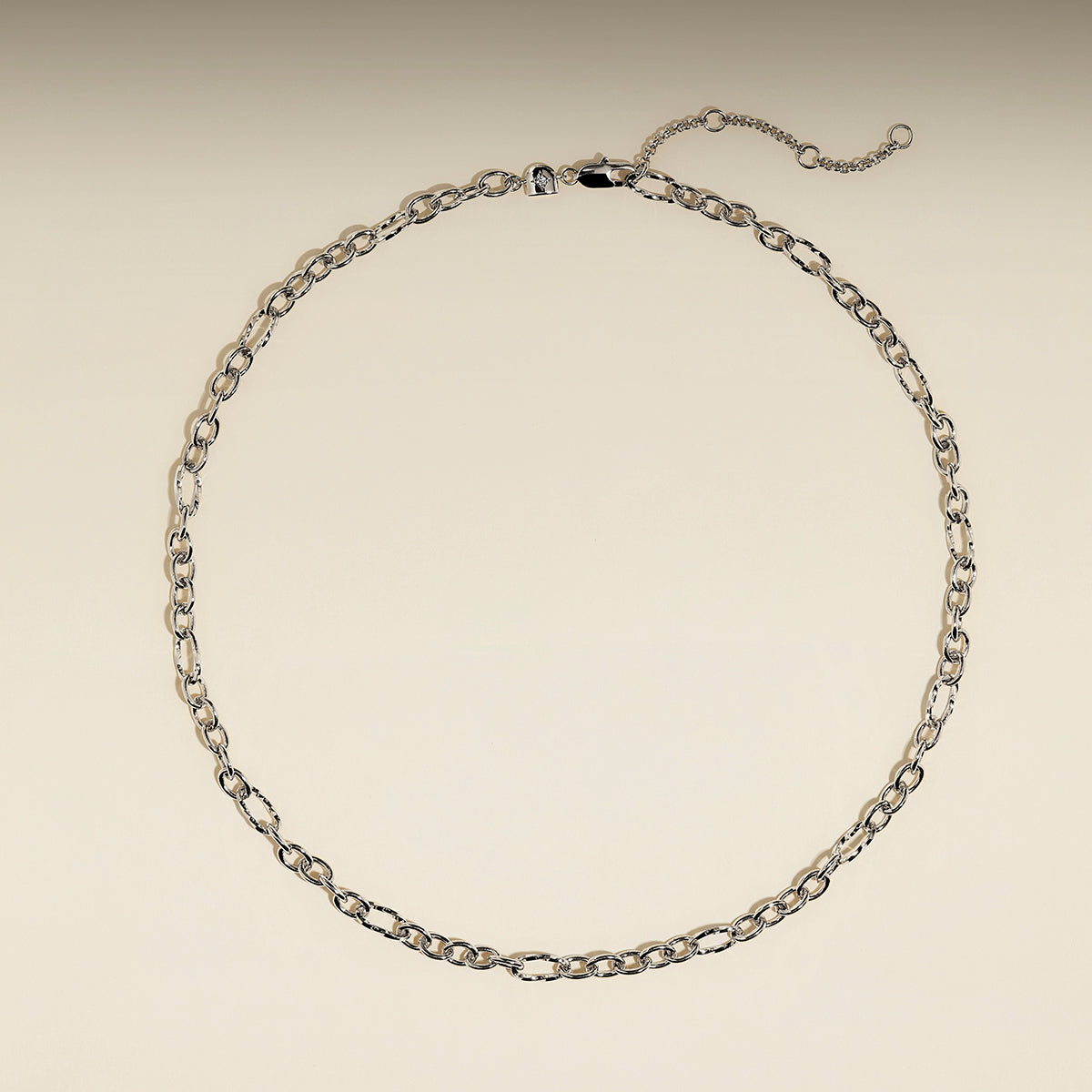 Twist Link Chain Necklace in Silver-Astrid & Miyu