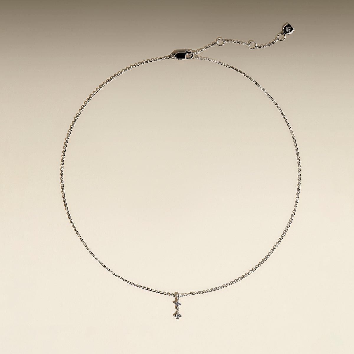 Cosmic Star Crystal Pendant Necklace in Silver-Astrid & Miyu