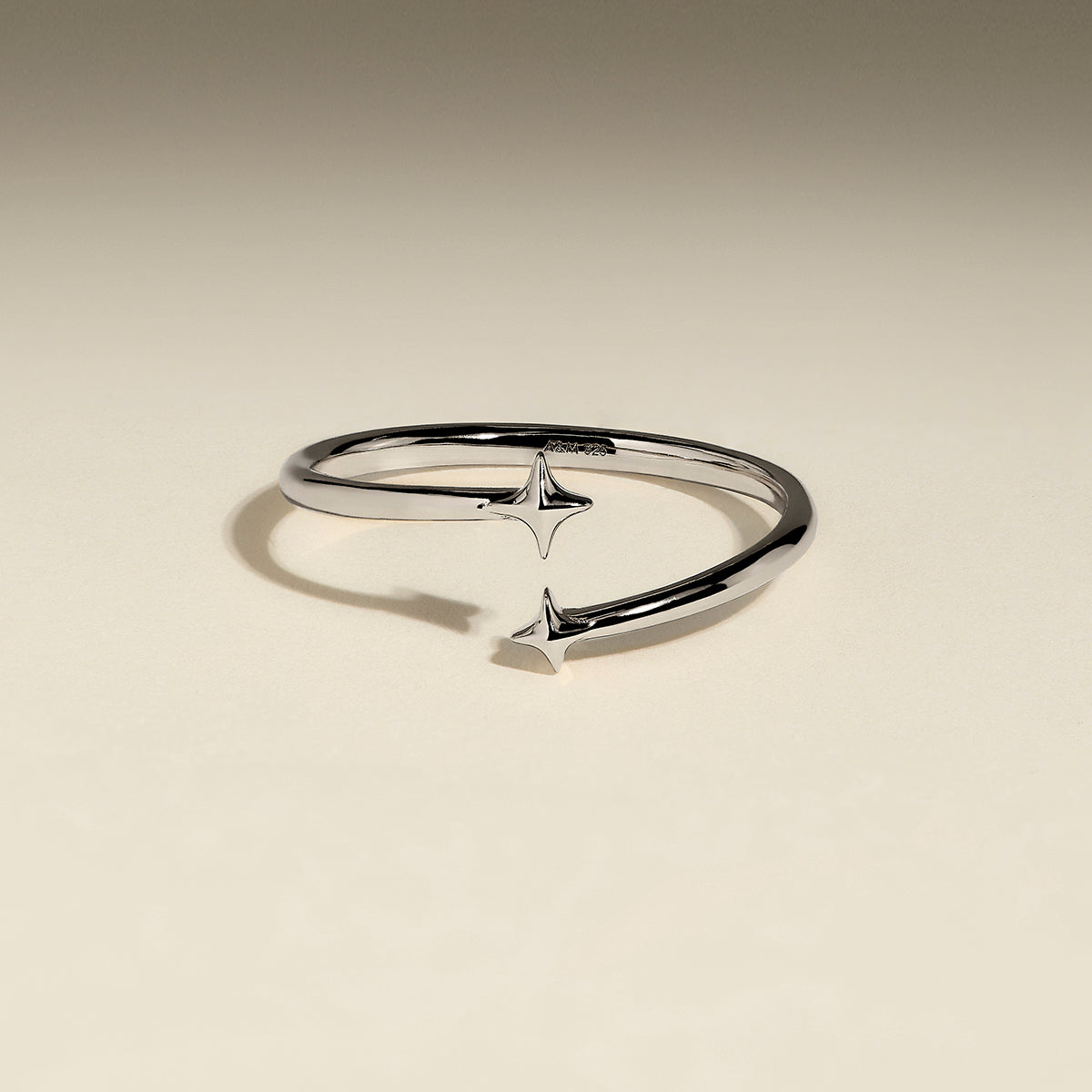 Duo Cosmic Star Open Ring in Silver-Astrid & Miyu