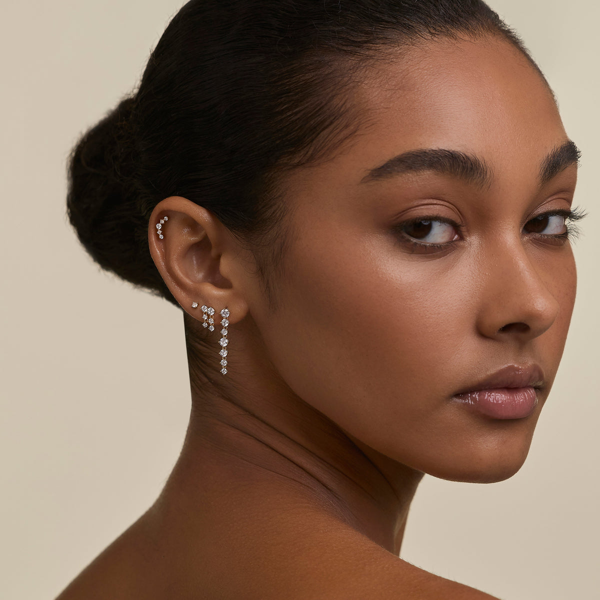 Crystal Drop Studs in Gold-Astrid & Miyu