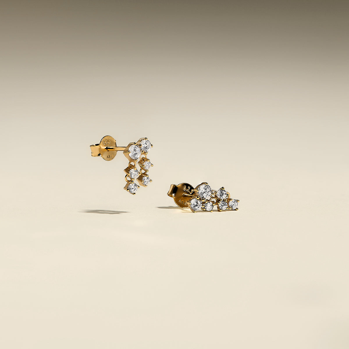 Crystal Charm Studs in Gold-Astrid & Miyu
