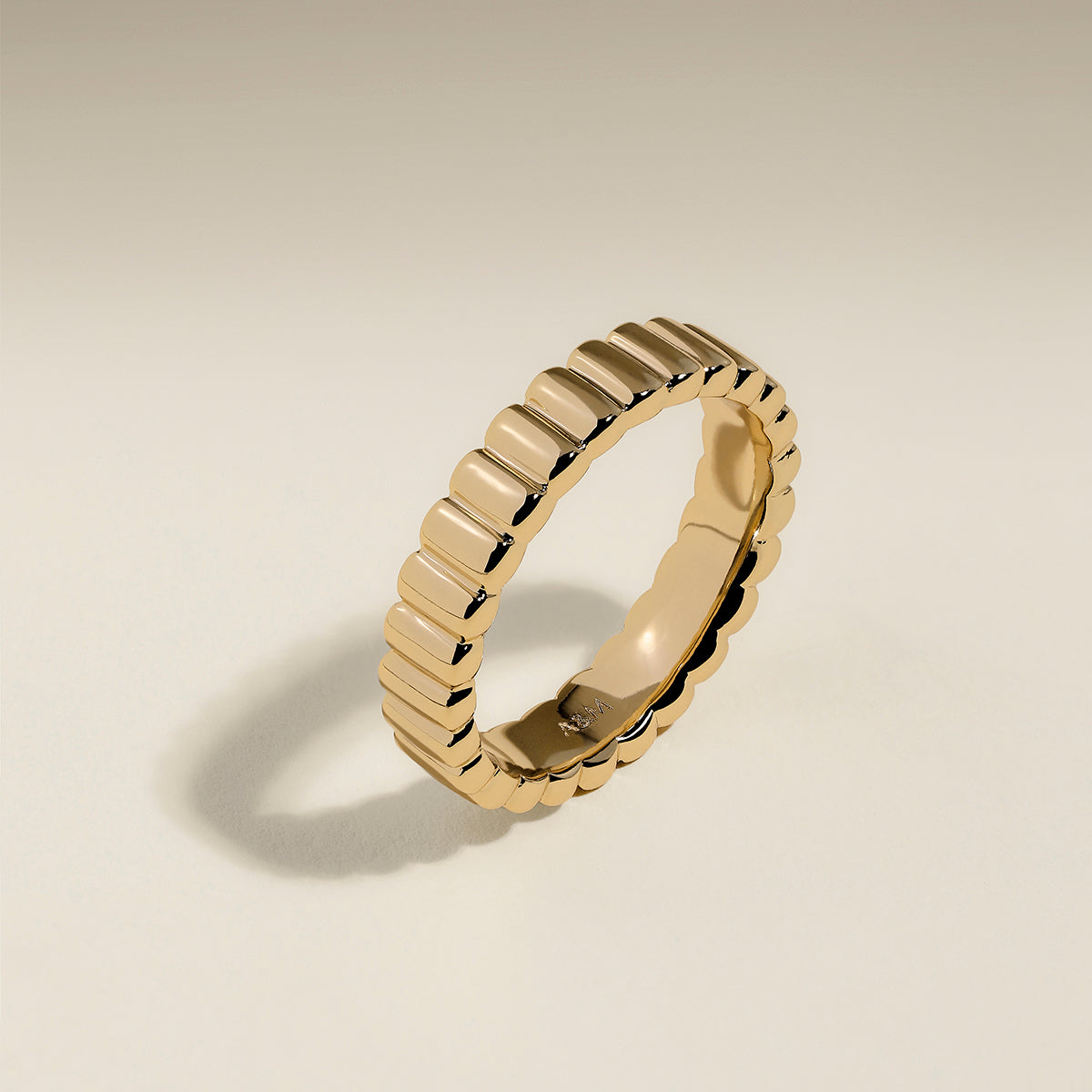 Ridged Ring in Gold-Astrid & Miyu