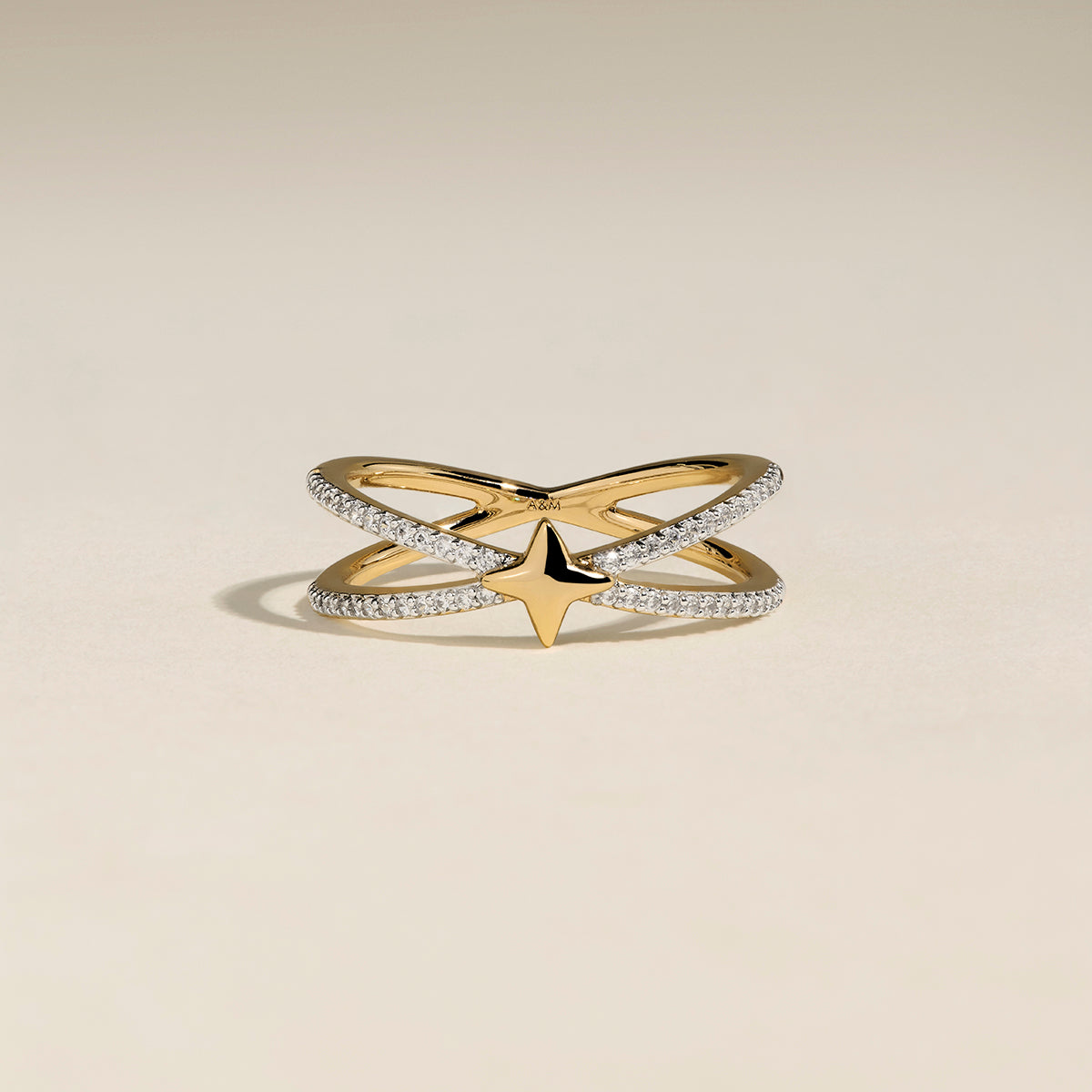 Illusion Crystal Cosmic Ring in Gold
