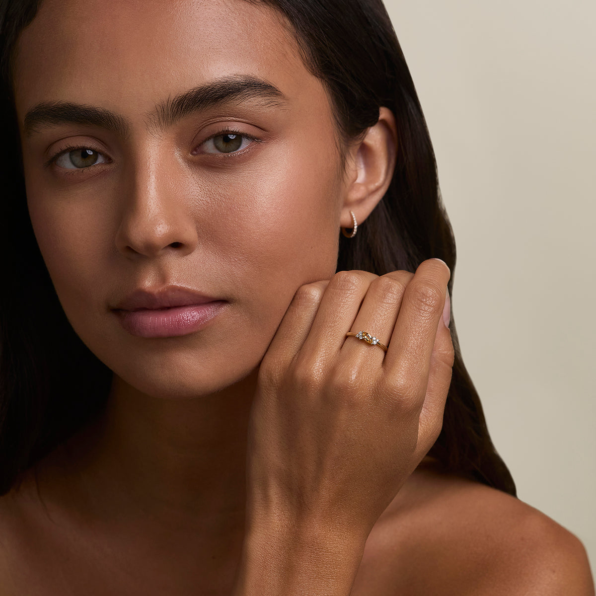 Citrine November Birthstone Milestone Ring in Solid Gold-Astrid & Miyu
